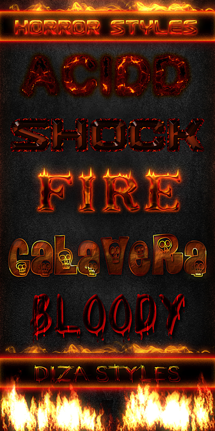 火焰文字ps样式图片