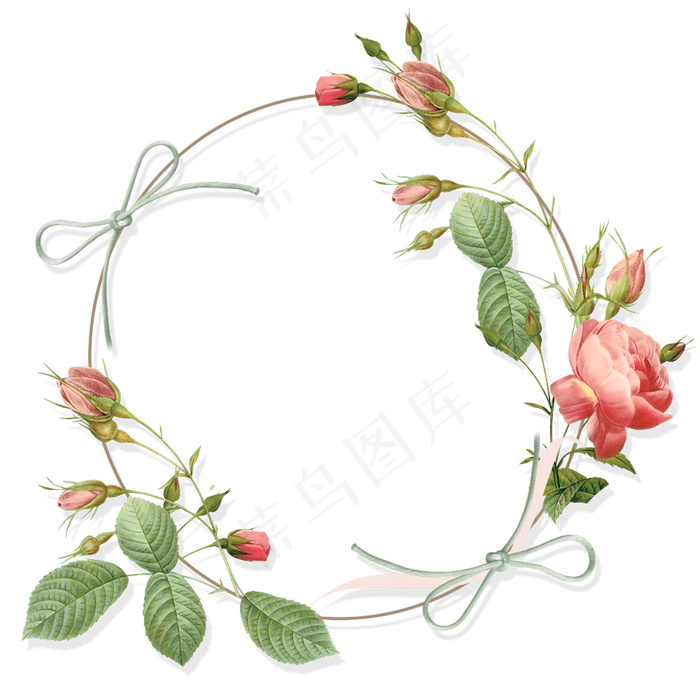 玫瑰花环素材
