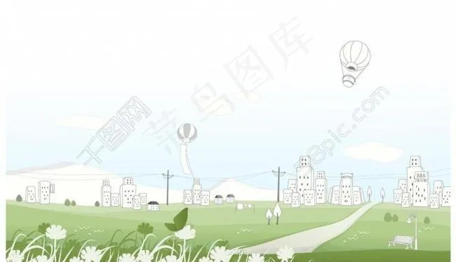 春天风景素材图片psd模版下载