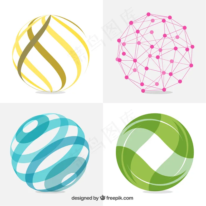 地球图标ai矢量模版下载