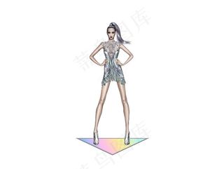 时尚紧身裙设计图
