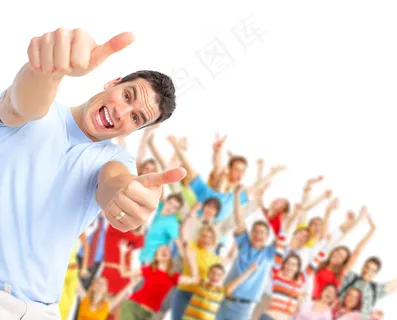 快乐的人群图片