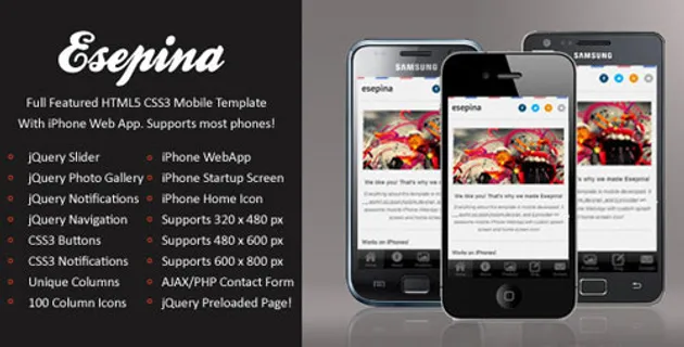 专门为手机用户设计浏览的网页模板H...