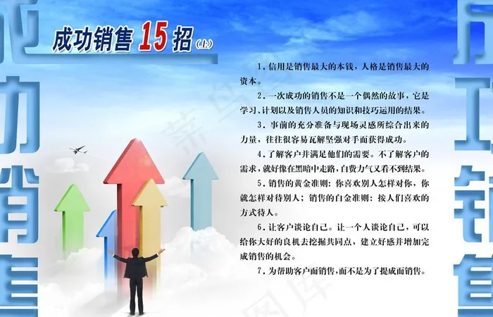 成功销售展板图片psd模版下载