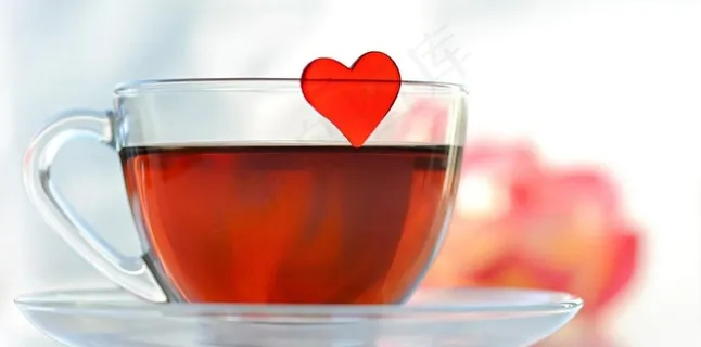 爱心茶杯图片