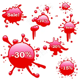 出血打折图标矢量