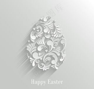 白色剪纸花纹图片