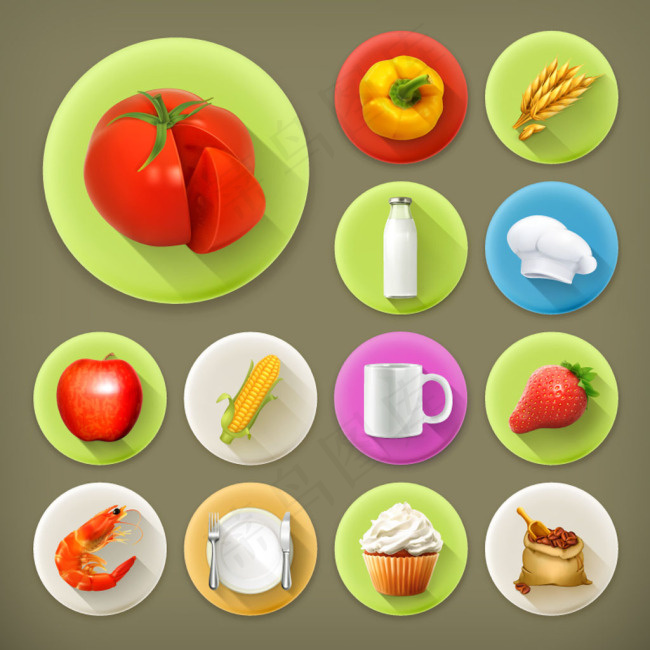 13款精美食物图标矢量素材