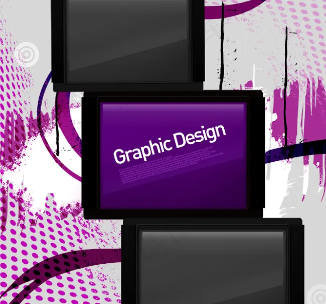 多彩屏幕psd模版下载