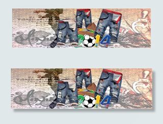 2014夏季男装牛仔短裤淘宝海报