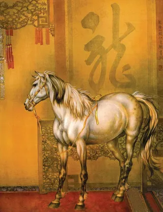乾隆八骏图装饰画