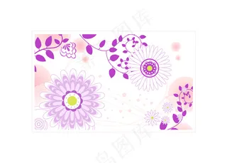 矢量浪漫花卉典雅背景