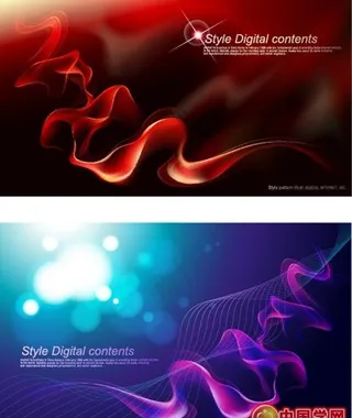 多款梦幻烟雾背景矢量素材