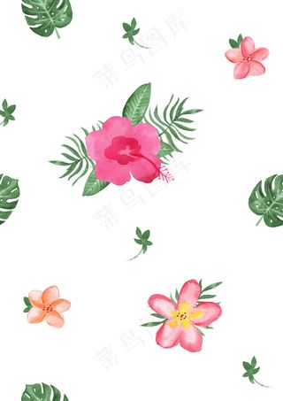 水彩画时尚女性肖像换装设计素材