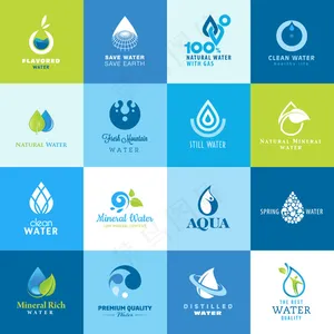 精致  水滴标志   矢量素材