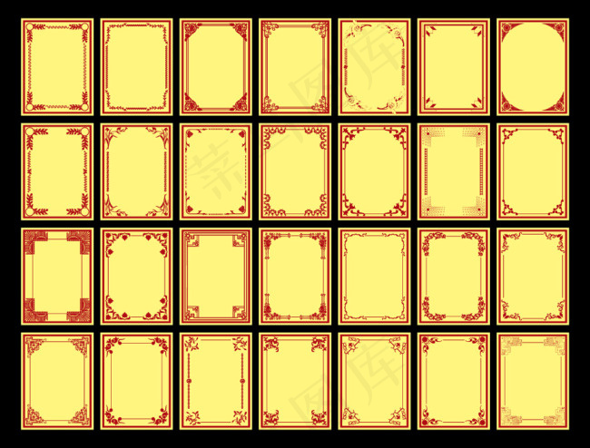 古典边框ai矢量模版下载