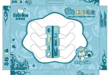 婴儿专用礼盒和袜子贴