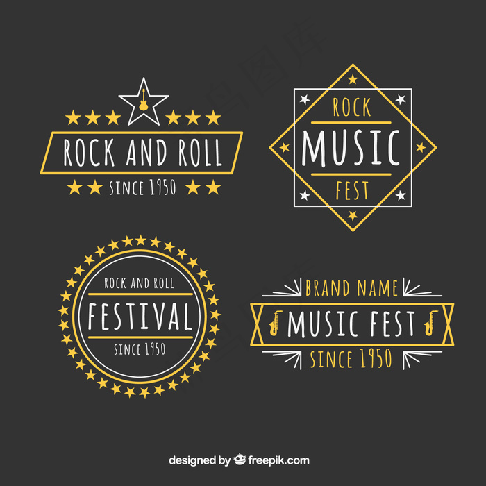 摇滚音乐节的徽章