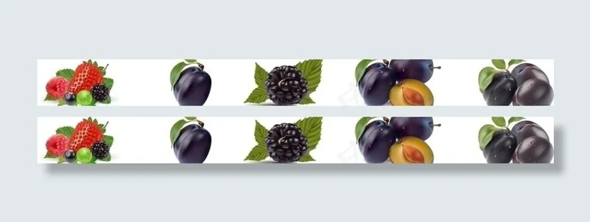 逼真的水果矢量图图片