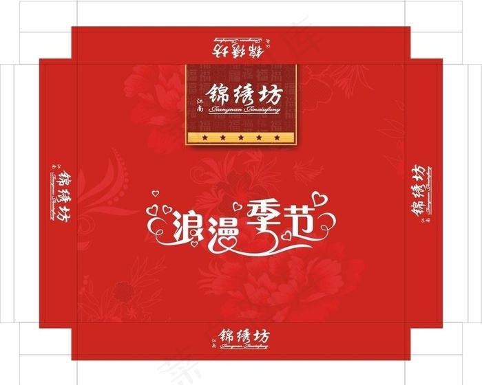 围巾包装图片cdr矢量模版下载
