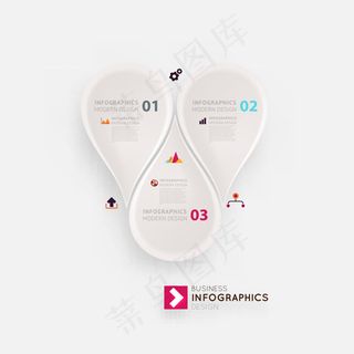 时尚彩色立体信息图表数字目录ppt...