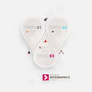 时尚彩色立体信息图表数字目录ppt...