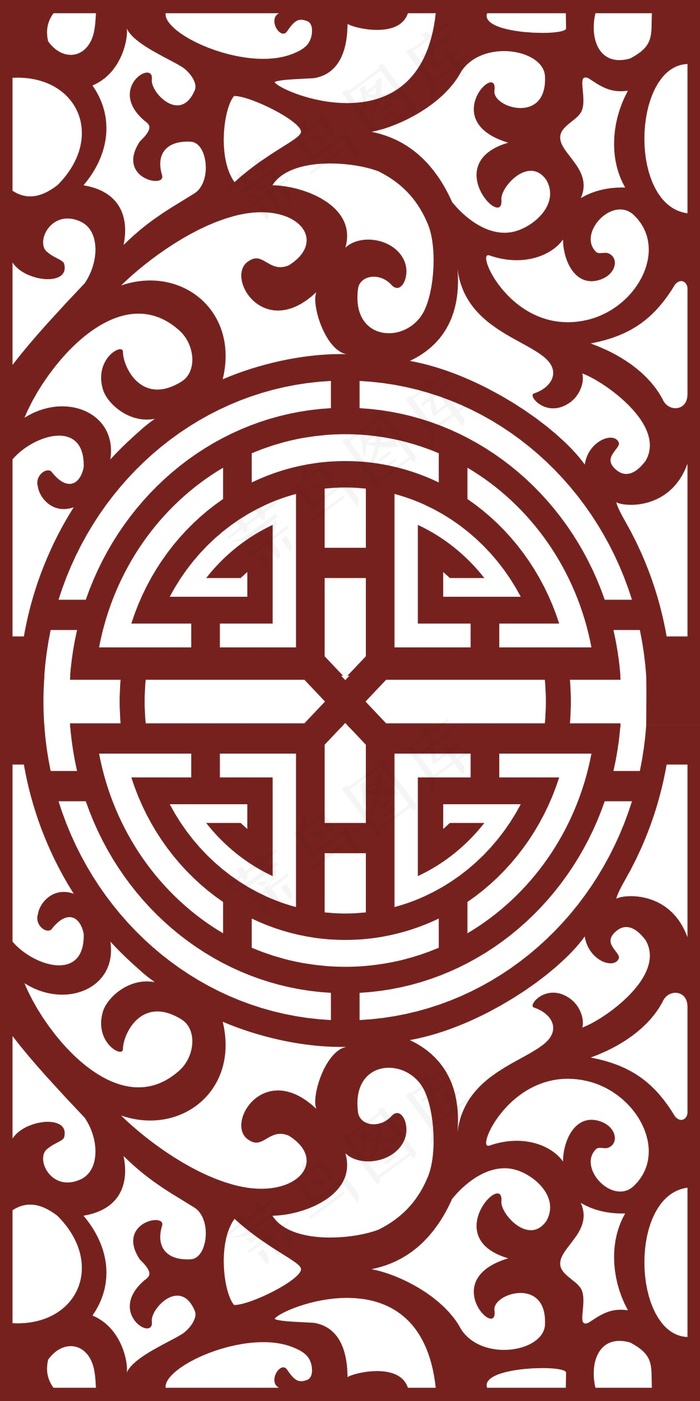 回龙纹cdr矢量模版下载