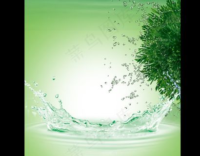 化妆品直通车图夏季水纹背景设计钻展