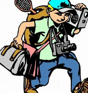 小男孩矢量素材