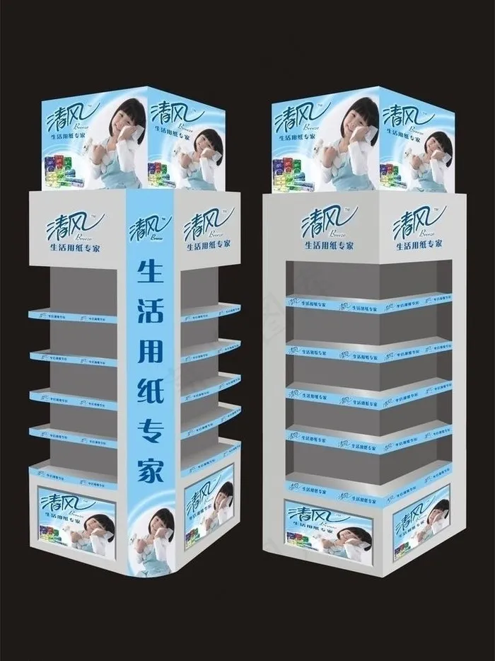 清风包柱效果图图片cdr矢量模版下载