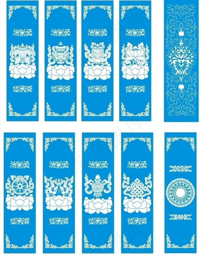 花纹图片cdr矢量模版下载