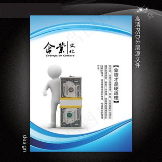 企业文化展板PSD模板下载