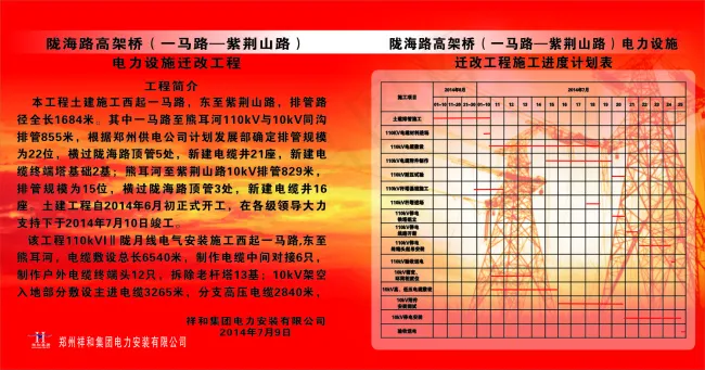 电力公司展板cdr矢量模版下载