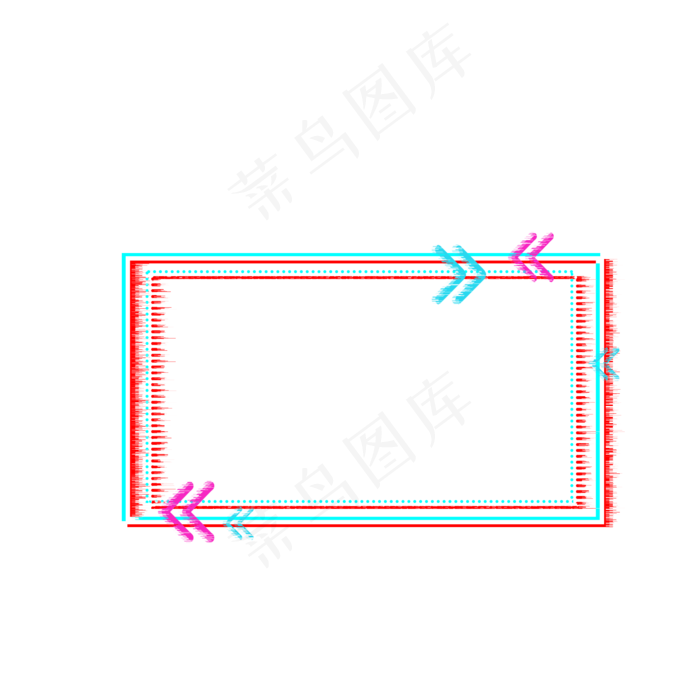 故障风抖音风边框,免抠元素