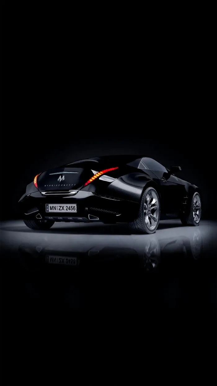 黑色的动感跑车高清摄影图片 黑色的动感跑车高清摄影图片