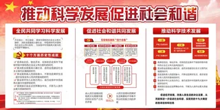 推动科学发展促进社会和谐展板