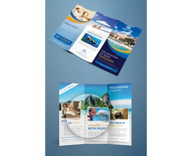 酒店旅行三折页设计