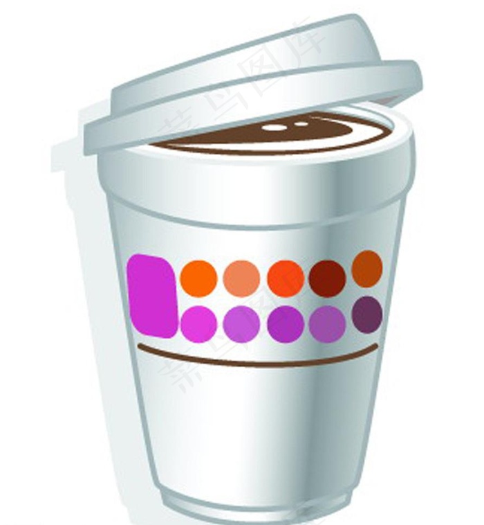 漂亮的咖啡杯矢量图图片