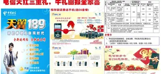 电信三折页图片