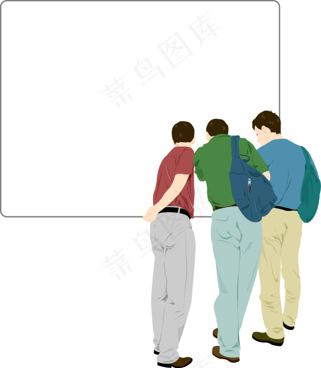参观男性ai矢量模版下载