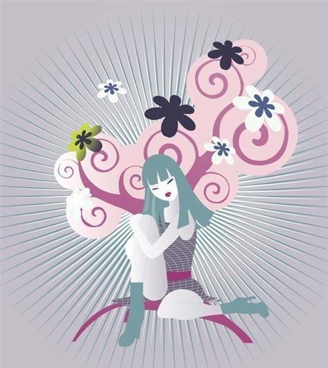 另类女孩矢量素材 ai格式_03ai矢量模版下载