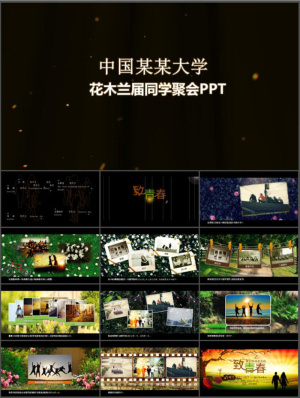创意唯美同学聚会PPT预览图