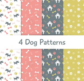 卡通狗无缝背景