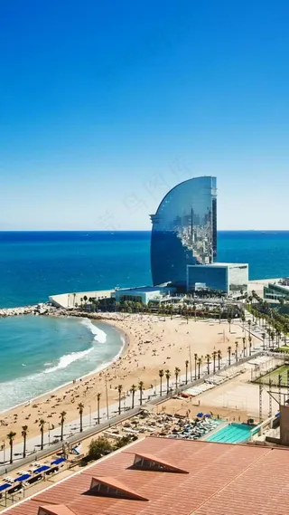 沙滩风景高清摄影图片