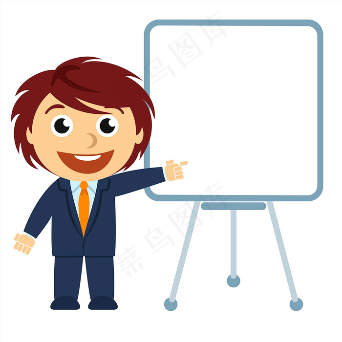 卡通商业精英矢量图片