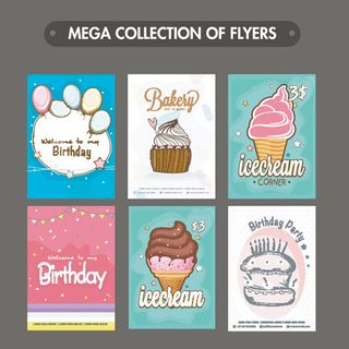 潮流欧美风宣传单页矢量集合