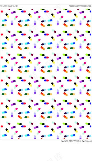 可爱的彩色胶囊背景