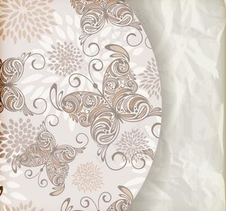 欧式花纹 蝴蝶 怀旧纸张图片