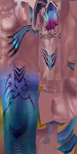 男性美人鱼游戏模型素材