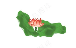 水墨矢量荷花素材图片